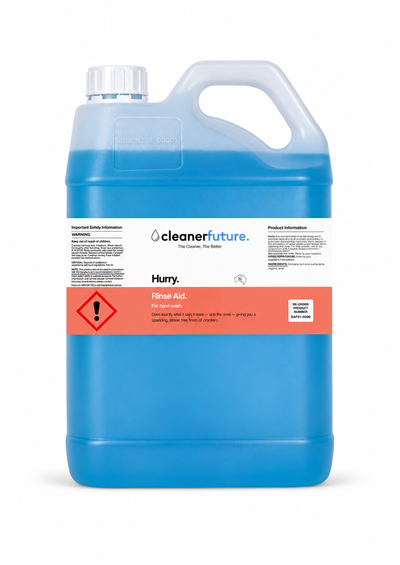 Hurry. Hard-water rinse aid