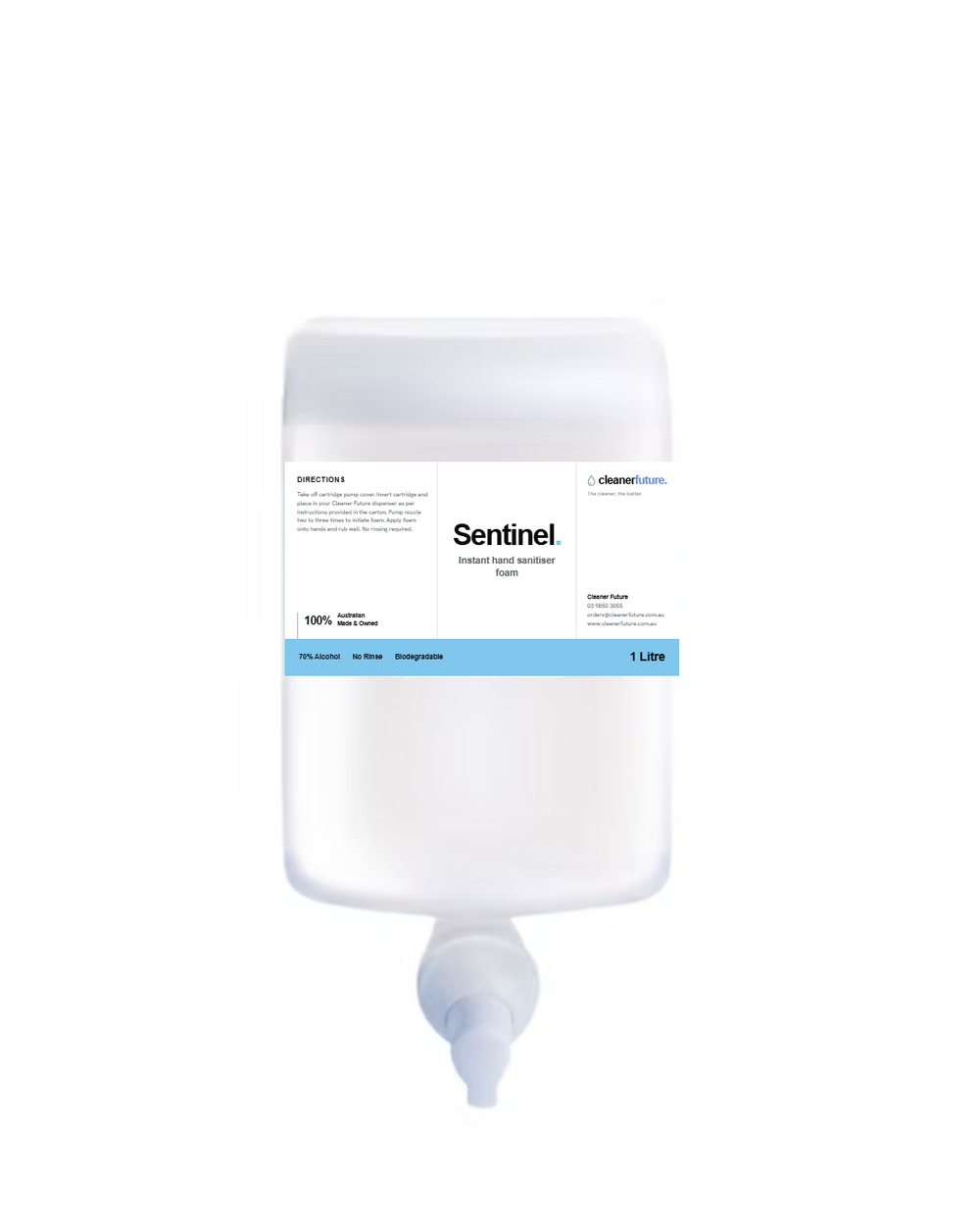 Sentinel instant hand sanitiser foam 1L bladder
