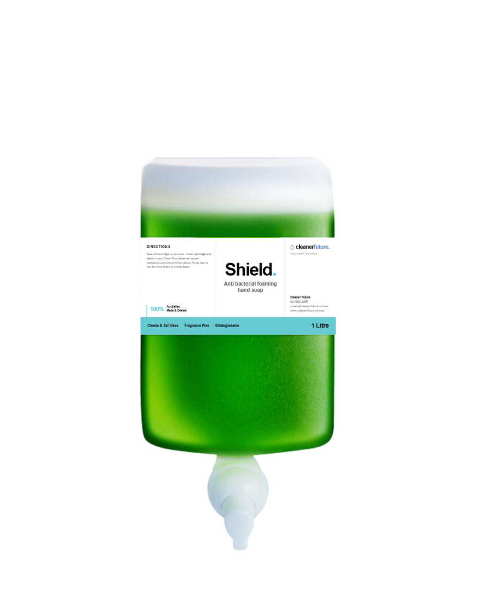 Shield antibacterial foaming hand wash 1L bladder