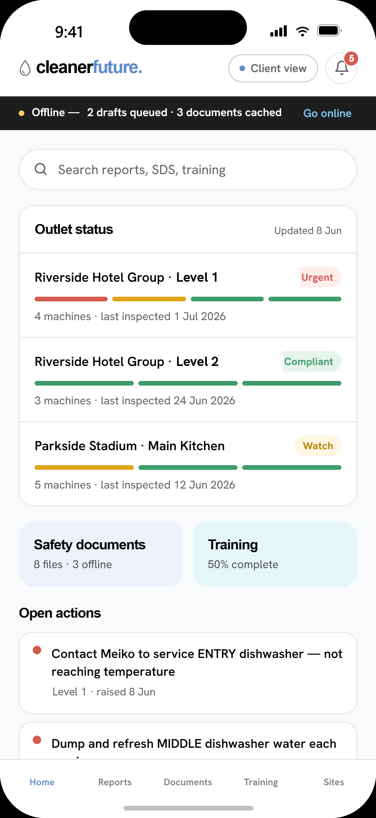 Cleaner Future app screen